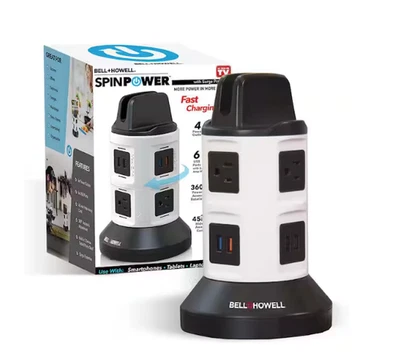 Bell + Howell 4-Outlets / 6 USB Spin Power - The Ultimate Smart Charging Station - Image 1 of 4
