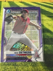 2021 Bowman Chrome #BCP-155 Reid Detmer Viola Scintillante 232/250 Angeli - Foto 1 di 2