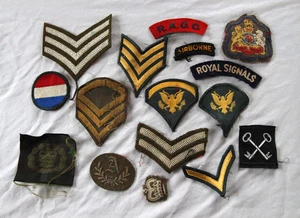 Vintage Military Cloth BADGES Patches joblot British & foreign - Picture 1 of 6