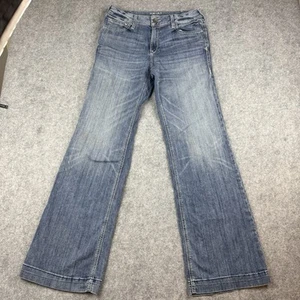 Ariat Jeans Womens 31L Blue Trouser Denim Perfect Rise Straight Western Wear - Picture 1 of 13