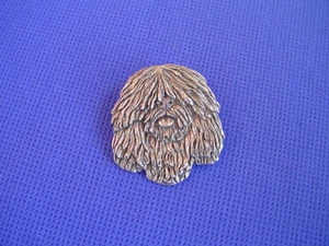 Pulik Pin Kopf schnurgebunden Hund #87C Zinn Hüte Hund Schmuck von Cindy A. Conter - Bild 1 von 1