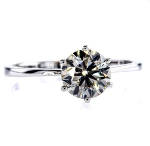 Verlobungsring mit 1,52 ct. Diamant I-J  - VS2 - 14K Weißgold - GWLAB Zertifikat - Bild 1 von 3