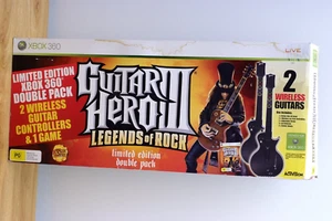 Guitar Hero 3 Legends Of Rock Xbox 360 Limited Edition double Pack (RARE) - Picture 1 of 7