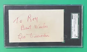 LEO DUROCHER AUTO AUTOGRAPH 3X5 INDEX CARD SGC AUTHENTIC DODGERS - Picture 1 of 2
