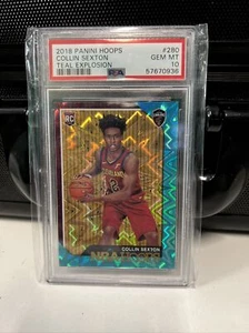 2018-19 Hoops Teal Explosion #280 Collin Sexton RC Rookie PSA 10 Cavaliers G0 - Bild 1 von 5
