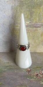 Size 5.5 Carnelian Gemstone Ring - Brand New-silver Plated