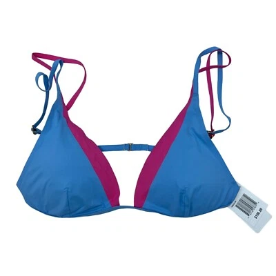 L*Space Women’s Finneas Bikini Top Double Strap Blue/Pink Size Large New - Image 1 of 4