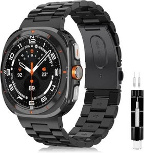 Bracelet de montre pour Samsung Galaxy Watch Ultra 47 mm 2024 bracelet métal acier inoxydable - Photo 1 sur 9