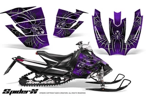 ARCTIC CAT SNOPRO RACE 500 600 SNOWMOBILE CREATORX GRAPHICS KIT SPIDERX PURPLE - Picture 1 of 1