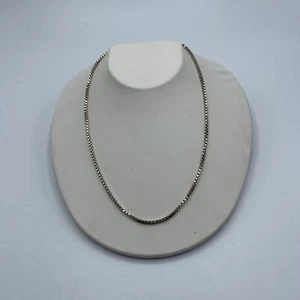 Impresionante collar de cadena de caja de plata de ley 925 # - Imagen 1 de 12