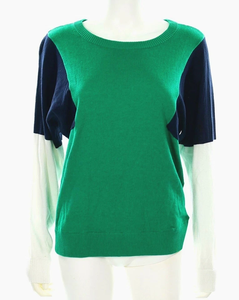 Suéter Pullover Michael Kors Tejido en Bloques de Color Verde Talla X-Grande Foto 1 de 3