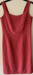 Escada Dress 10 - Pink Midi Silk & Linen - Picture 1 of 9