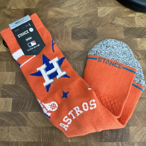 Stance MLB Houston Astros Landmark Crew Height Socks Men's Size Large 9-13 Cover