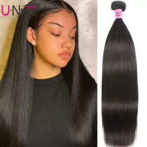 UNice Malaysian Straight Human Hair Extensions 1 Bundle/100g Virgin Hair Weaves - Picture 1 of 12