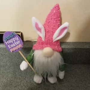 Fondo ponderado de gnomo de conejo de Pascua de 10" - Imagen 1 de 1