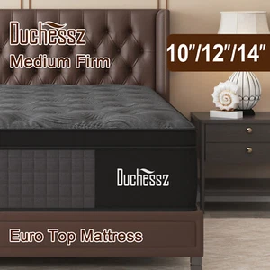 10"12"14" Twin Full Queen King Size Mattress in a Box Hybrid Spring Memory Foam - Picture 1 of 36