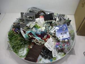 Bulk Jewelry Findings New Used Craft Large Box Full Assorted 3# 3 oz - Picture 1 of 9