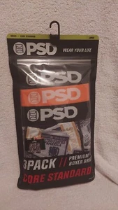 PSD Core Standard Premium Boxer Briefs Jeweled Money Stacks 3 Pk Sz Large -New - Picture 1 of 4