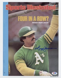 Reggie Jackson SIGNED 11x14 Sports Illustrated Print A's ITP PSA/DNA AUTOGRAPHED - Picture 1 of 1