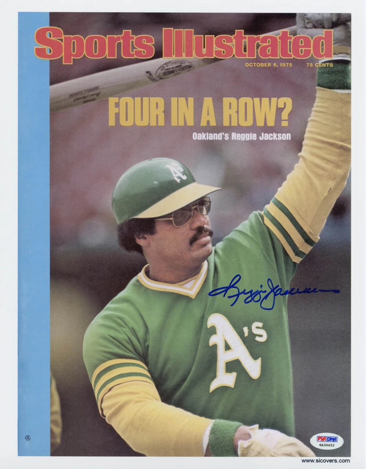 Reggie Jackson SIGNED 11x14 Sports Illustrated Print A's ITP PSA/DNA AUTOGRAPHED - Image 1 of 1