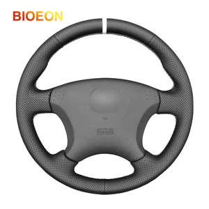 Black PU Artificial Leather Steering Wheel Cover Wrap for Honda Civic 7 2003-05 - Picture 1 of 19