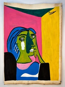 Pablo Picasso COA art painting original drawing vintage paper signed stamped - Picture 1 of 3