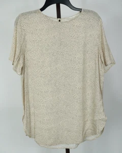Womens Ladies H&M Beige Short Sleeve Pullover Blouse Top Size Medium NWOT - Picture 1 of 3