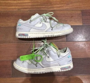 100% Autentico VIRGIL NIKE DUNK LOW OFF BIANCO LOTTO 7 TAGLIA 8,5 con scatola - Foto 1 di 6