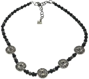 Carolyn Pollack Kenneth Johnson Black Spinel Spider Sterling Silver 925 Necklace - Picture 1 of 6