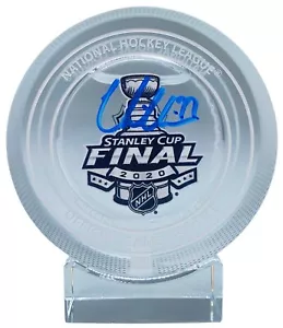 Victor Hedman autograph signed Game Used Ice puck Tampa Bay Lightning JSA COA - Picture 1 of 3
