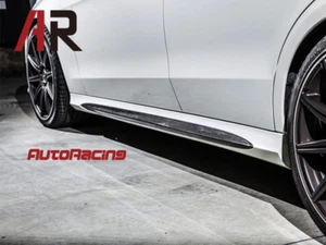 Carbon Fiber Side Skirt Lip Cover For 2015-2016 M-Benz W218 CLS400 CLS500 CLS550 - Picture 1 of 3