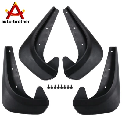 Plastic Wearing Mud Flaps Splash Guards Front & Rear Fender 4PCS Universal  - Image 1 of 4