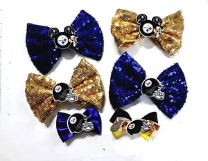Handmade Hair Bows - Sports - NFL Football - Pittsburg Steelers - Hair Bows - Picture 1 of 7