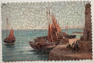 BRINGING IN THE CATCH, ZAG-ZAW 300 pieces figurals jigsaw puzzle R. TUCK, - Picture 1 of 9