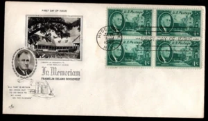 SC# 930 FDC, Franklin Roosevelt , B4, Art Craft cachet, flap open - Picture 1 of 1