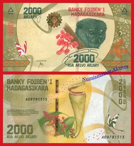 MADAGASCAR 2000 Ariary 2017 Pick 101 SC / UNC - Bild 1 von 1