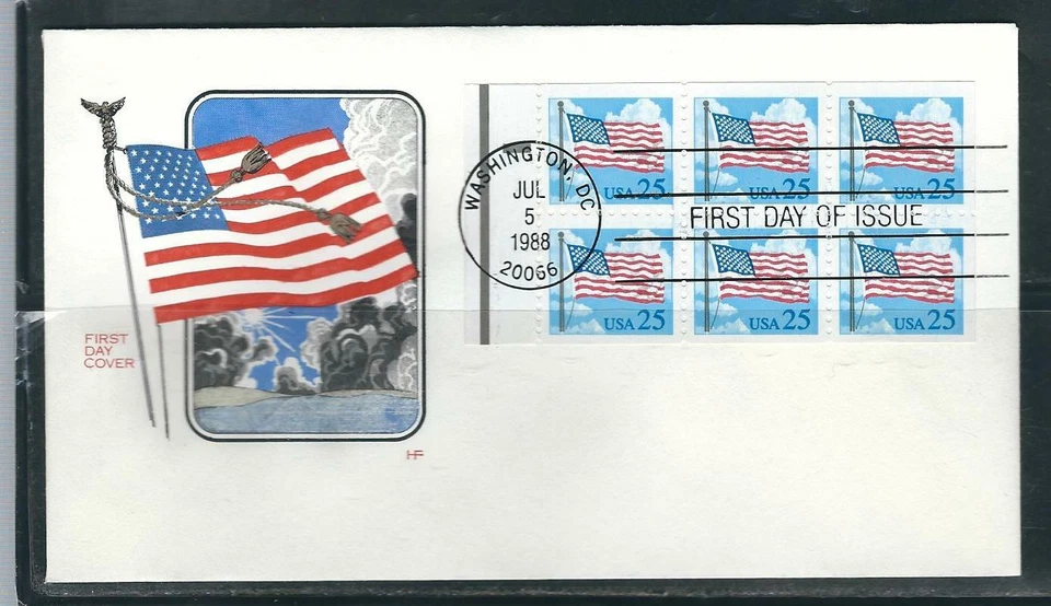 US SC # 2285Ac Flag And Clouds FDC. HF Cachet - Image 1 of 1