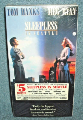 SLEEPLESS IN SEATTLE VHS - TOM HANKS - MEG RYAN - NEW SEALED - Image 1 of 4