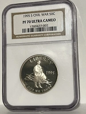 1995 S Civil War Battlefields Commemorative Proof Half Dollar 50C NGC PF70 - Image 1 of 2