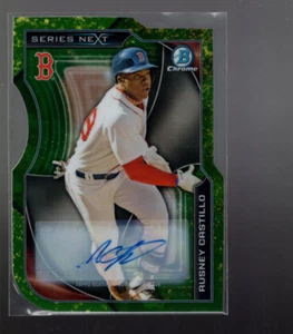 B4118- 2015 Bowman Chrome Series Next Die Cut Green Haze Rusney Castillo /99 - Picture 1 of 2