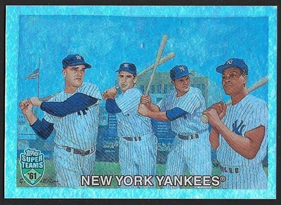 2002 Topps Super Teams Retrofractors  Yogi Berra Roger Maris Howard Moose /1961 - Image 1 of 2
