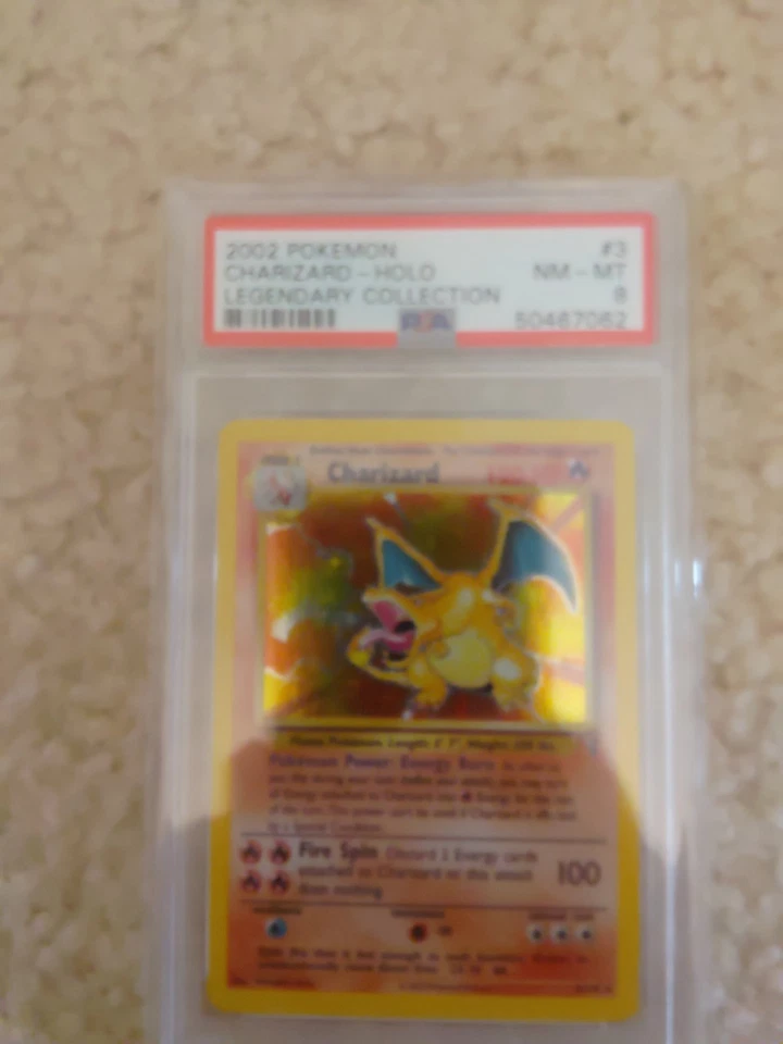 Pokemon CHARIZARD Holo 3/110 - Legendary Collection - PSA 8 NM-Mint WOTC - Image 1 of 1