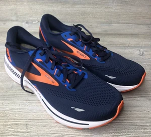 Brooks Adrenaline GTS 23 Schuhe Herren Größe 10,5 marineblau orange Laufen Führungsschienen - Bild 1 von 7