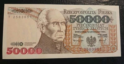 Poland PK #159 1993 50,000 Zlotych Uncirculated Banknote - Image 1 of 2