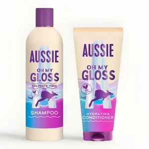AUSSIE Oh My Gloss Shampoo and Conditioner Set For Hydrated Shiny Hair - Picture 1 of 7