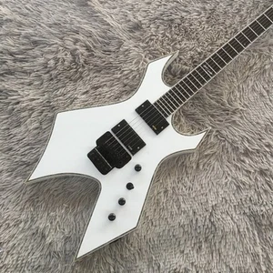 Guitarra Eléctrica Moderna Warlock Blanca Pastillas HH Puente FR Negro Herrajes Guitarra - Imagen 1 de 7