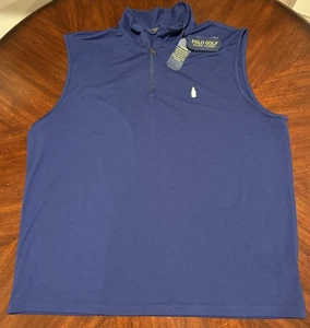 Polo Golf Ralph Lauren Performance 1/4 Zip Vest Driver Navy Men’s XXL NEW + TAGS - Picture 1 of 12