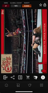 DIGITAL TOPPS WWE SLAM Bayley/Piper Niven CLASH AT THE CASTLE 25 ICONIC RED Read - Picture 1 of 3