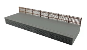 OO Gauge Model Railway Scenery Railings Station Style Fencing - BROWN 20 Pack - Picture 1 of 3