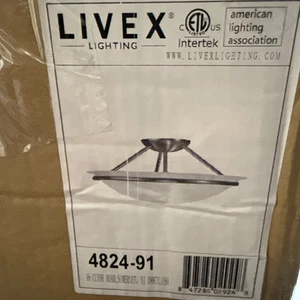 Livex Lighting - Newburgh - 3 Light Semi-Flush Mount In Transitional Style-7 - Picture 1 of 6